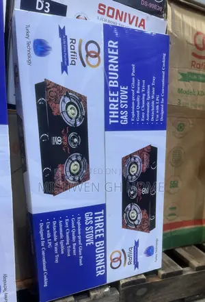 Rafiiq 3 Burner Gas Stove(Glass)