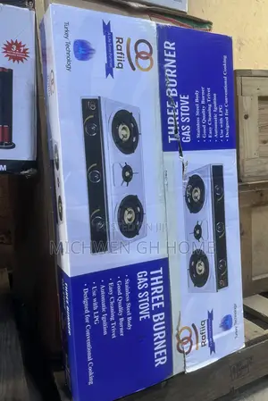 Rafiiq 3 Burner Gas Stove(Not Glass)