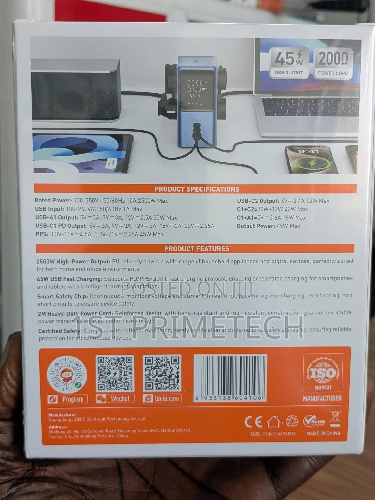 LDNIO 45W Universal Power Strip With LED.