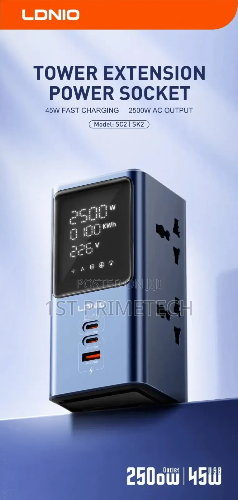 LDNIO 45W Universal Power Strip With LED.