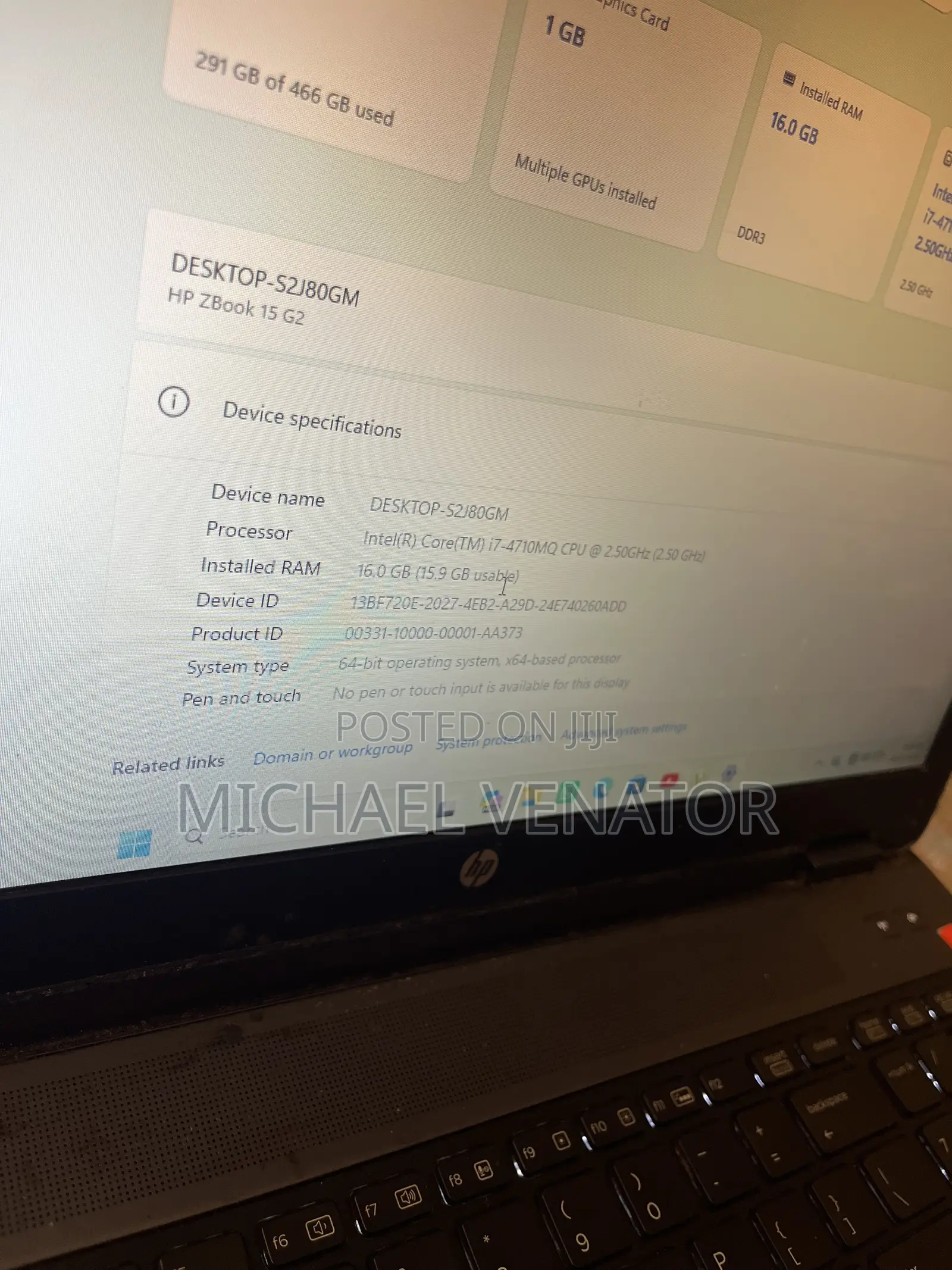 Laptop HP ZBook 15 G2 16GB Intel Core i7 HDD 512GB