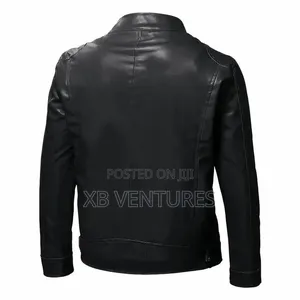 Men's Business Cardigan Leather Jacket