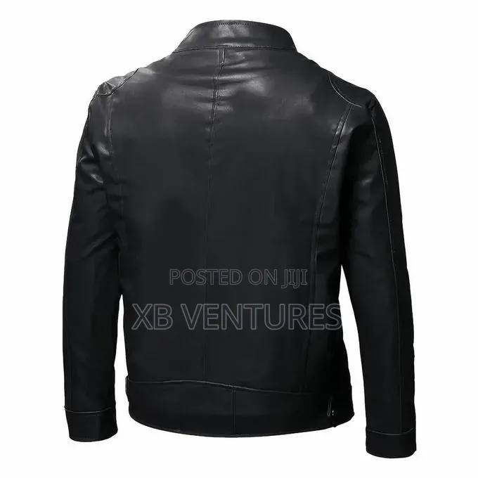 Men's Business Cardigan Leather Jacket