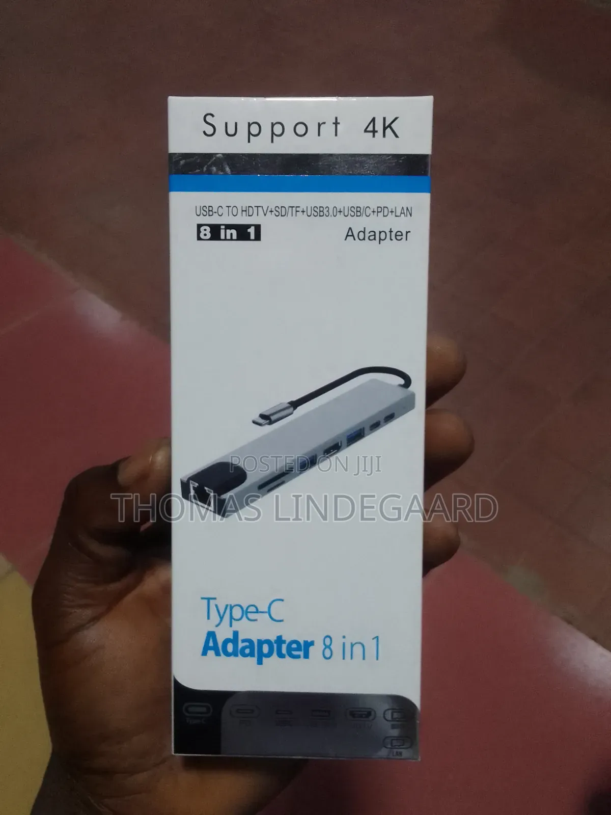 8-in-1 USB-C Type-C Hub Adapter With HDMI, LAN, USB 3.0