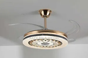 Crystal Celling Fan Light With Bluetooth Speaker