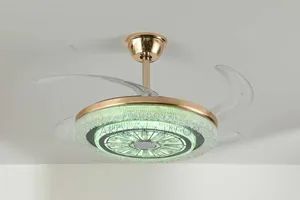 Crystal Celling Fan Light With Bluetooth Speaker