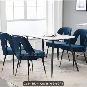 Glass Table 4 Chairs Dinning Set