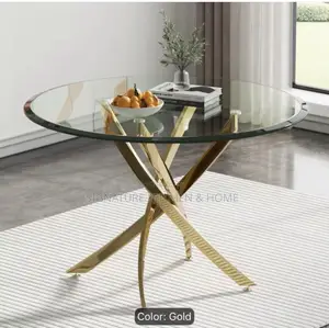 Glass Table 4 Chairs Dinning Set