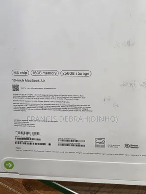 New Laptop Apple MacBook Air 16GB Apple M4 SSD 256GB