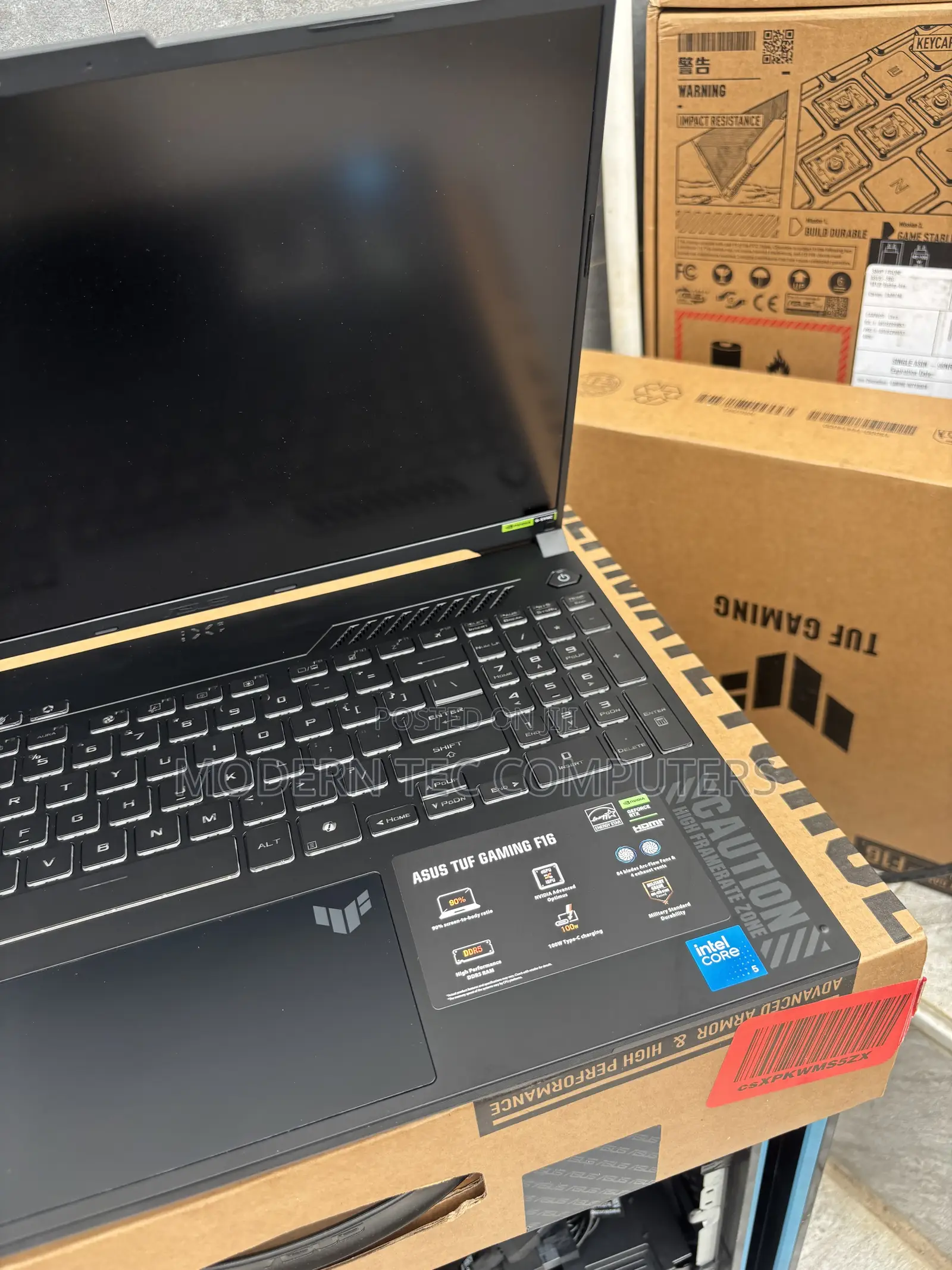 New Laptop Asus TUF Gaming F16 16GB Intel Core Ultra 5 SSD 512GB