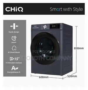 CHiQ CFL80-14586IM3XA Front Loading Washing Machine 8 Kg 1400 RPM