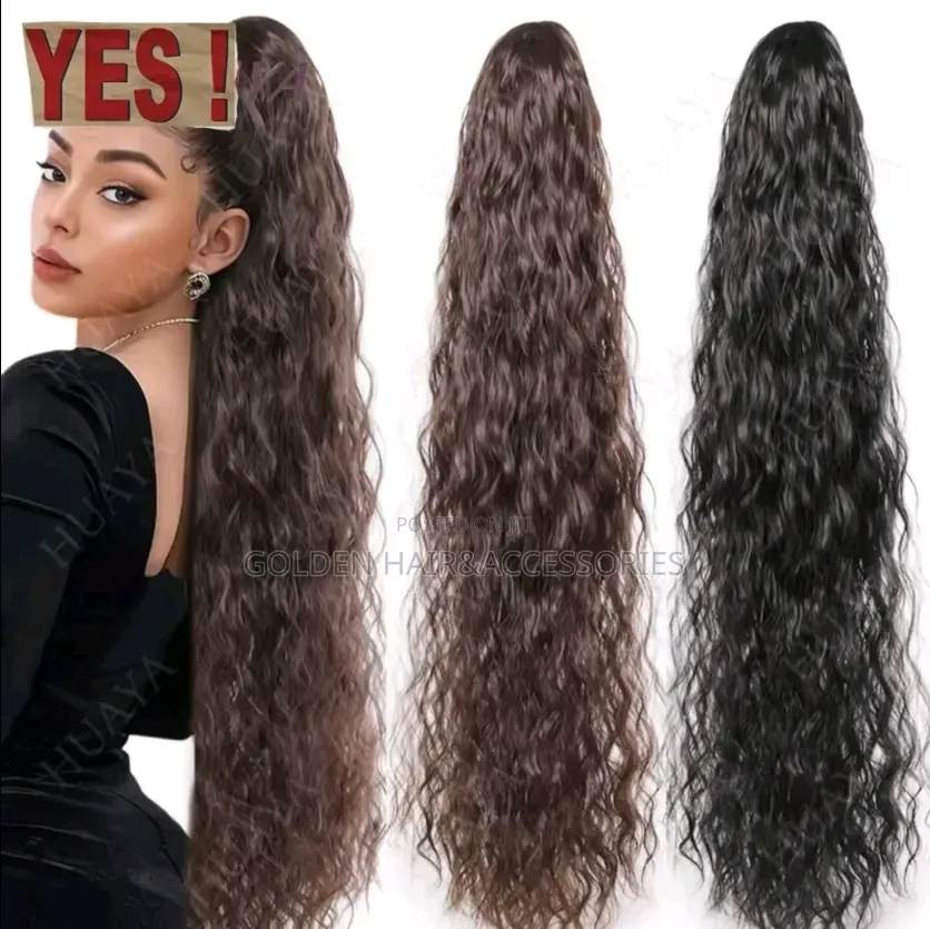 36inchs Weavy Curly Drawstring Ponytail