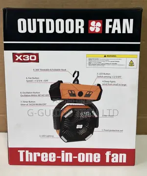 X30 Rechargeable Fan, X30 Outdoor Three-in-One Fan
