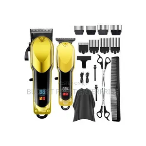 2in1 Rechargeable Hair Clipper LED Display With Multiple Combs Cape