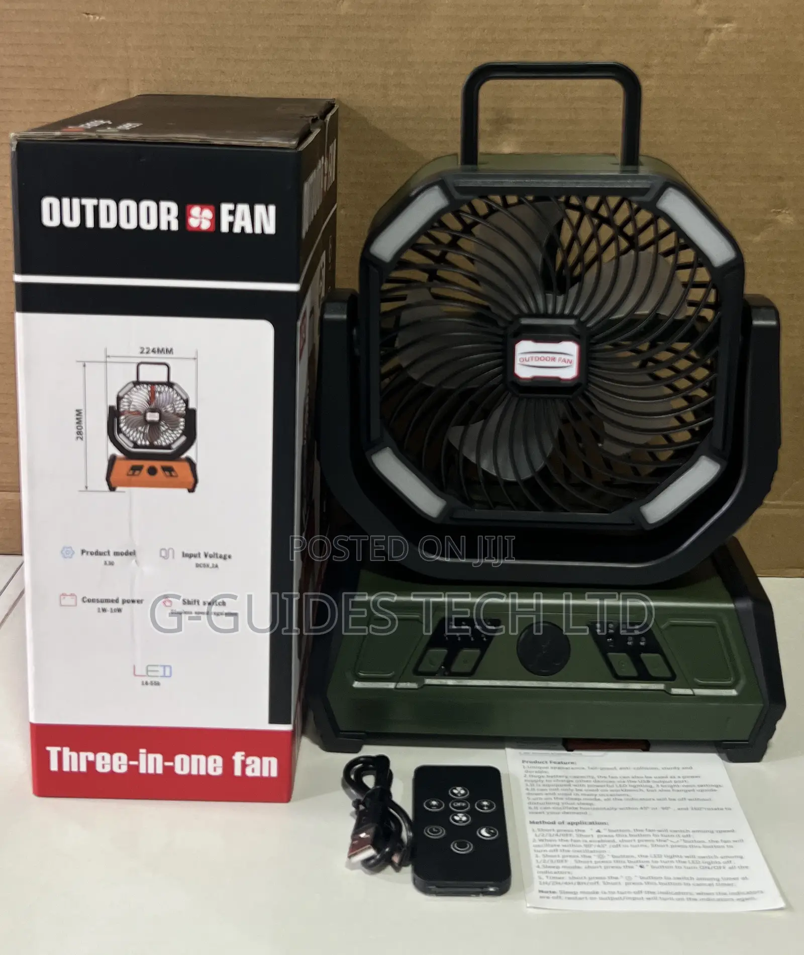 X30 Rechargeable Fan, X30 Outdoor Three-in-One Fan
