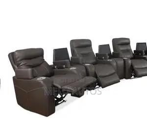5-PC Leather Theater Electric Recliner Sofa