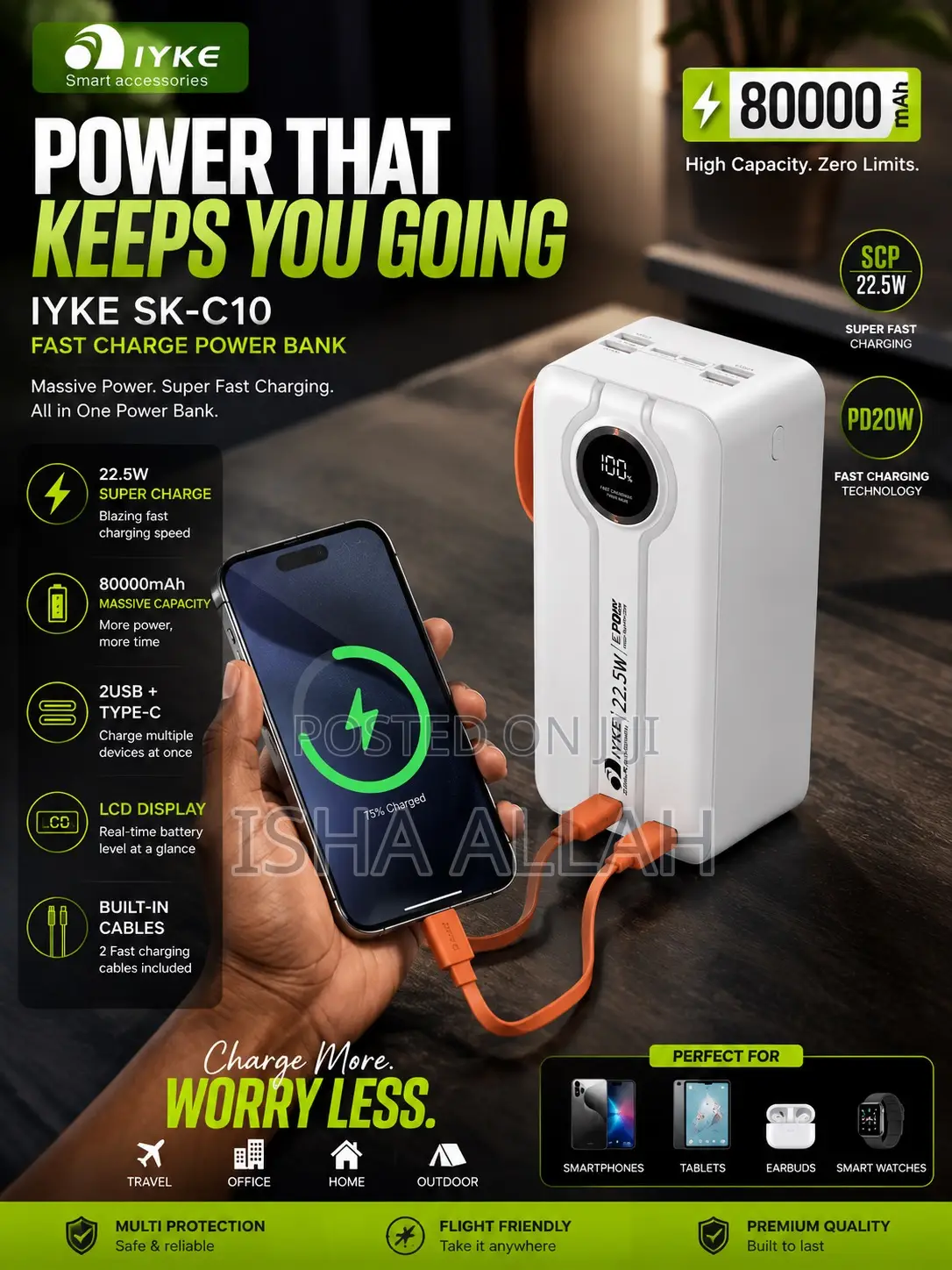 Powermax 80000mah Fast Charge Power Bank Ultra-Speed Charging Anywhere