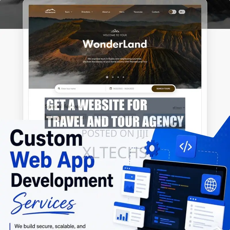 Travel Tour Agency Website Design in Ghana