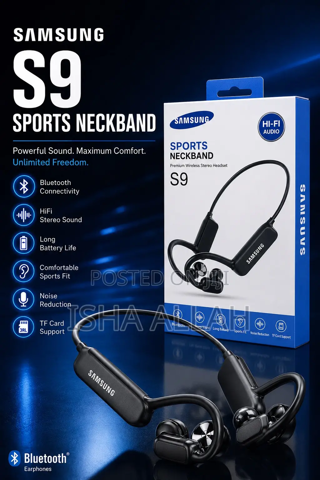 Samsung S9 Sports Neckband Earphones