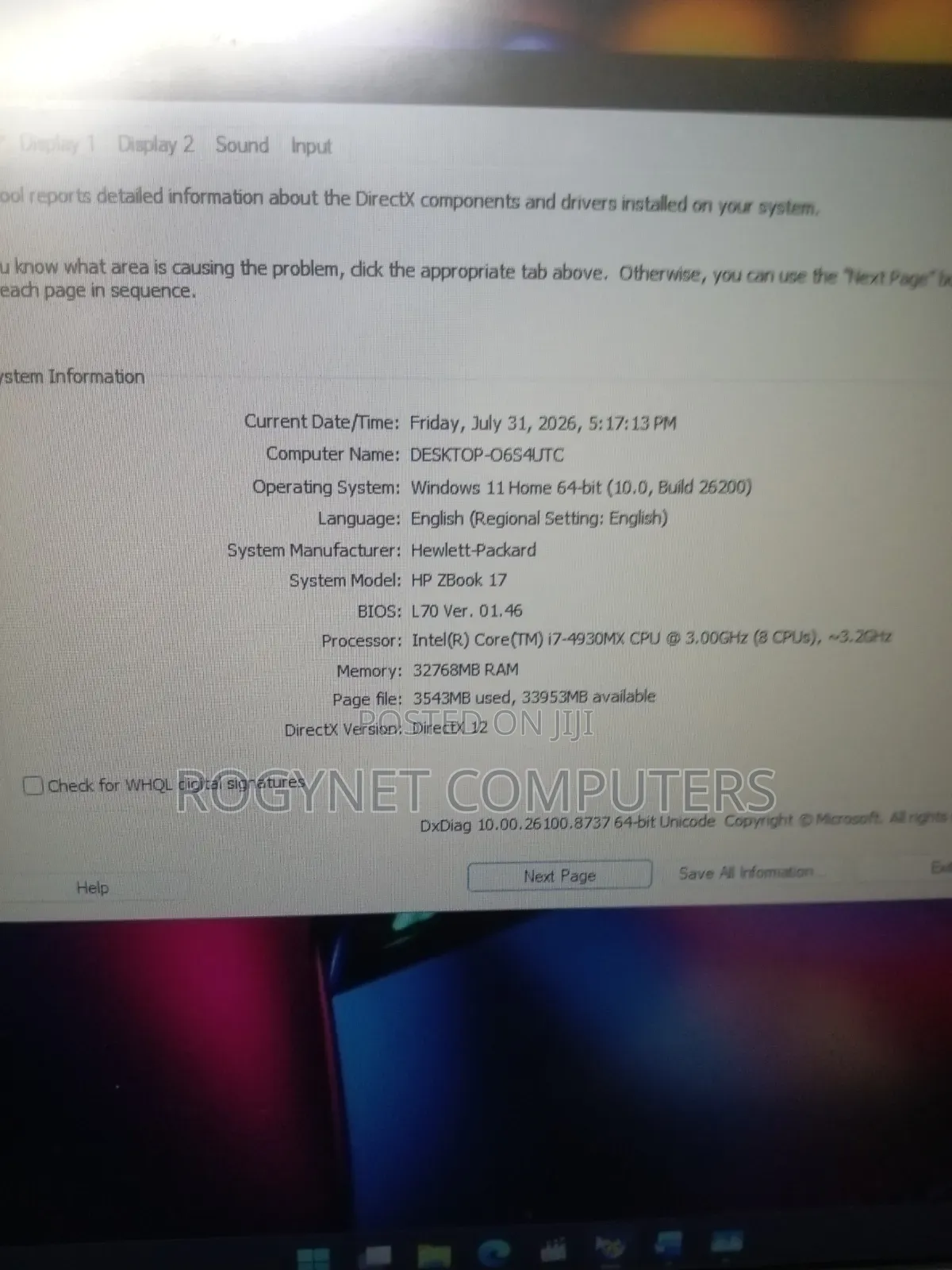Laptop HP ZBook 17 32GB Intel Core i7 HDD+SSD 512GB
