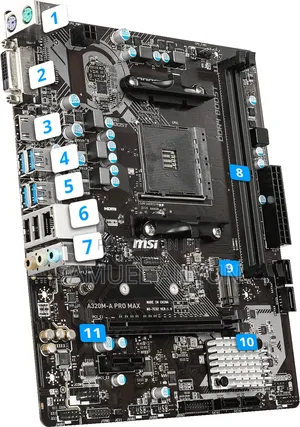 Msi Motherboard + Amd Ryzen 3 1200 + 16gb Ram and a 128gb NVMe SSD