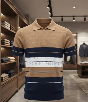 Men Quality Short-Sleeve Knit Polo Shirt