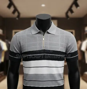 Men Quality Short-Sleeve Knit Polo Shirt