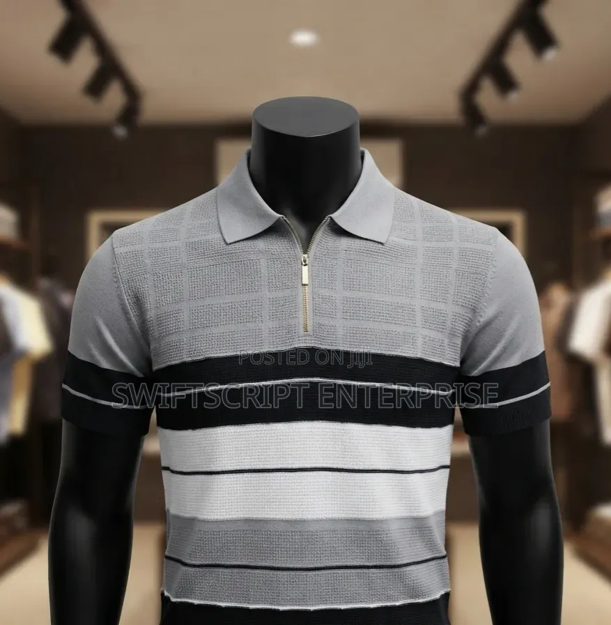 Men Quality Short-Sleeve Knit Polo Shirt