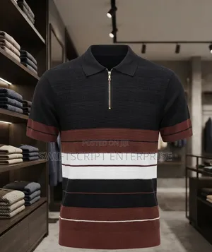 Men Quality Short-Sleeve Knit Polo Shirt