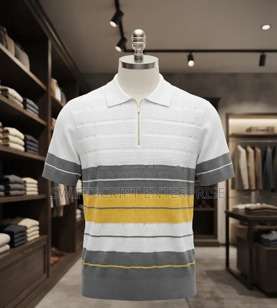 Men Quality Short-Sleeve Knit Polo Shirt