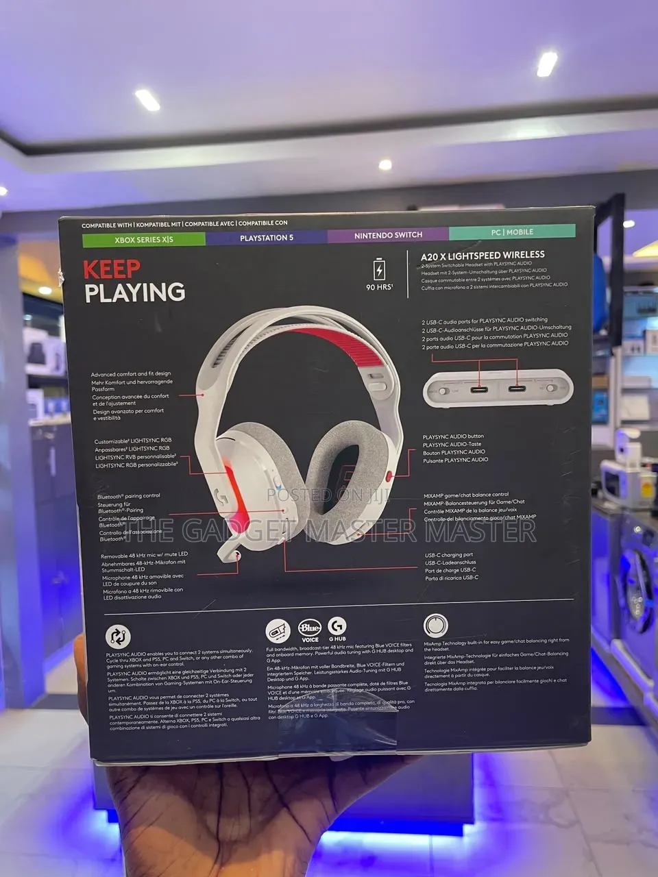 Logitech G Astro A20 X Lightspeed Wireless RGB Gaming Headset