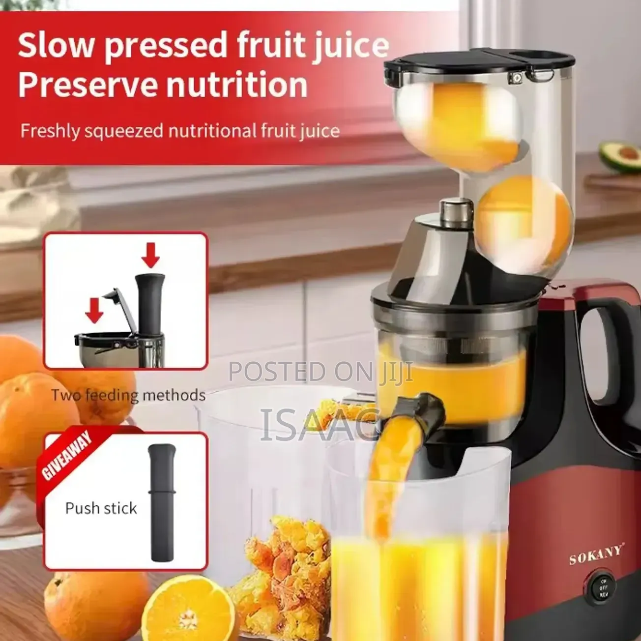 SOKANY SLOW JUICER +Sunny Electric Kettle 2Litres