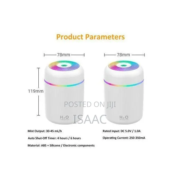 Yaticrab 300ml Humidifier With Colorful Running Lights