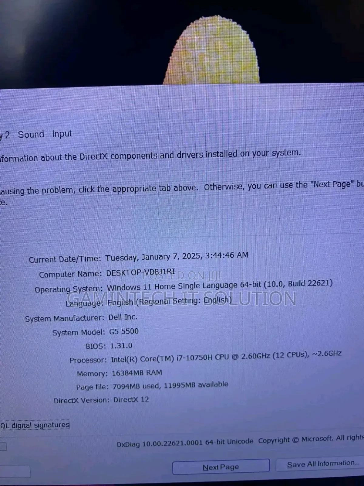 Laptop Dell G5 15 5500 16GB Intel Core i7 SSD 1T