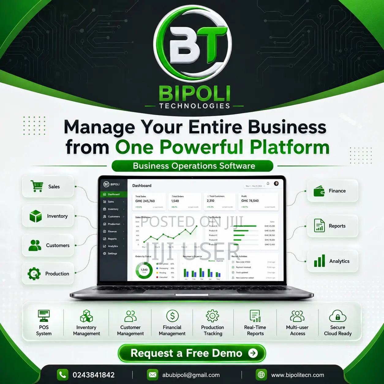 Business Operations Software for Sales, Stock Finance Mgt. Software