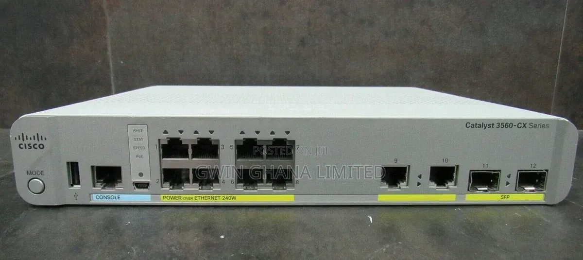 WS-C3560CX-8PC-S, Cisco Catalyst 3560-Cx Switch, 8xGE PoE/2xSFP+2xGE
