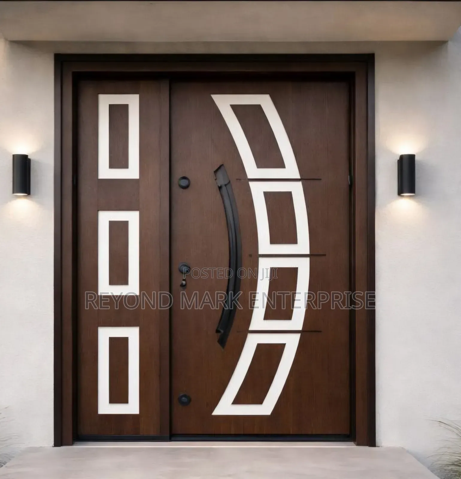 One and a Half Security Door, Luksury, Wooden Embossed