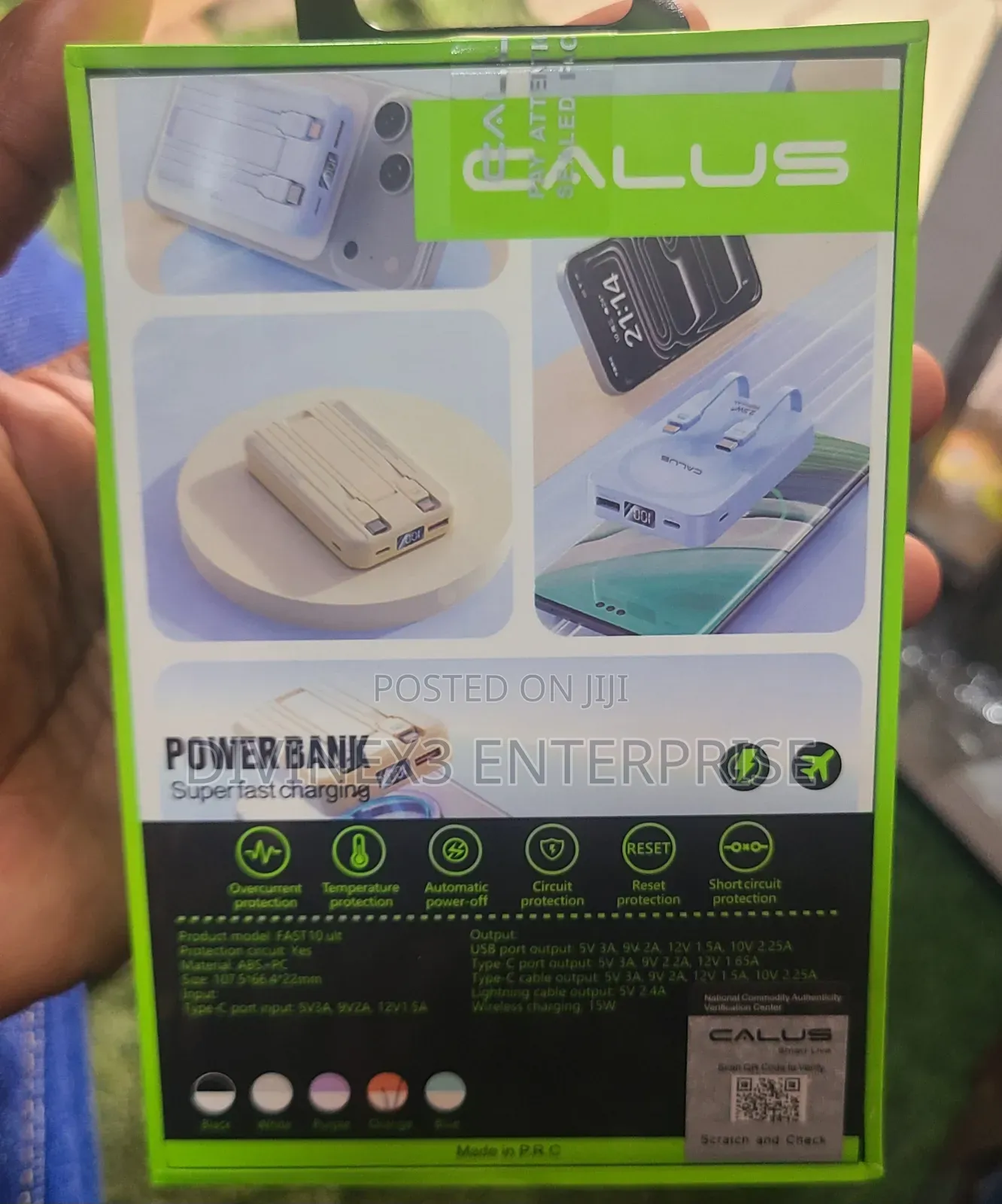 CALUS 22.5W Magnetic Power Bank – 10,000mAh Fast Charging