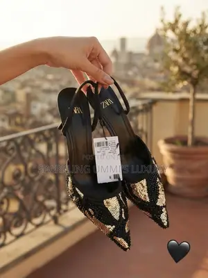 Zara Red Slingback Heels