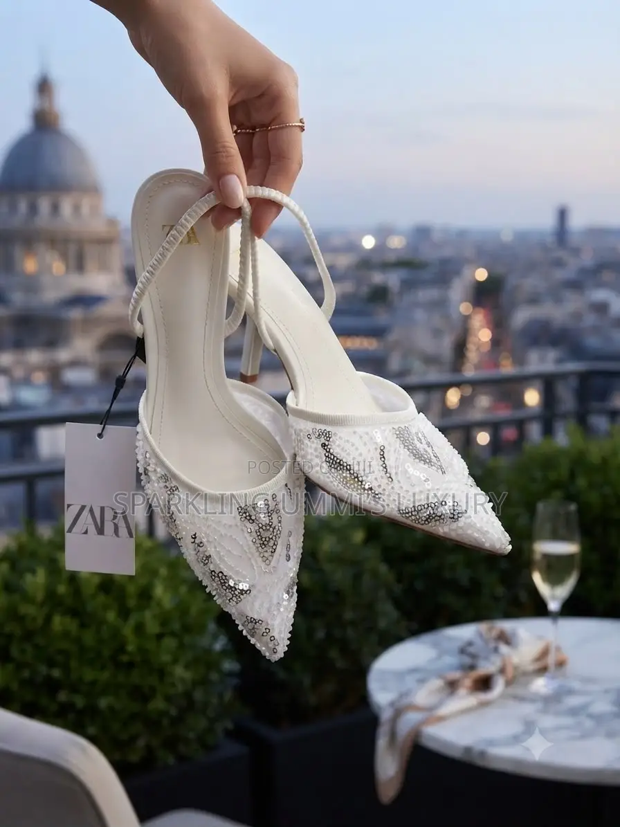 Zara Red Slingback Heels