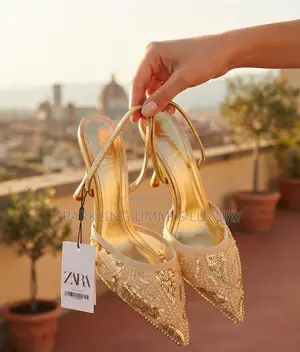 Zara Red Slingback Heels