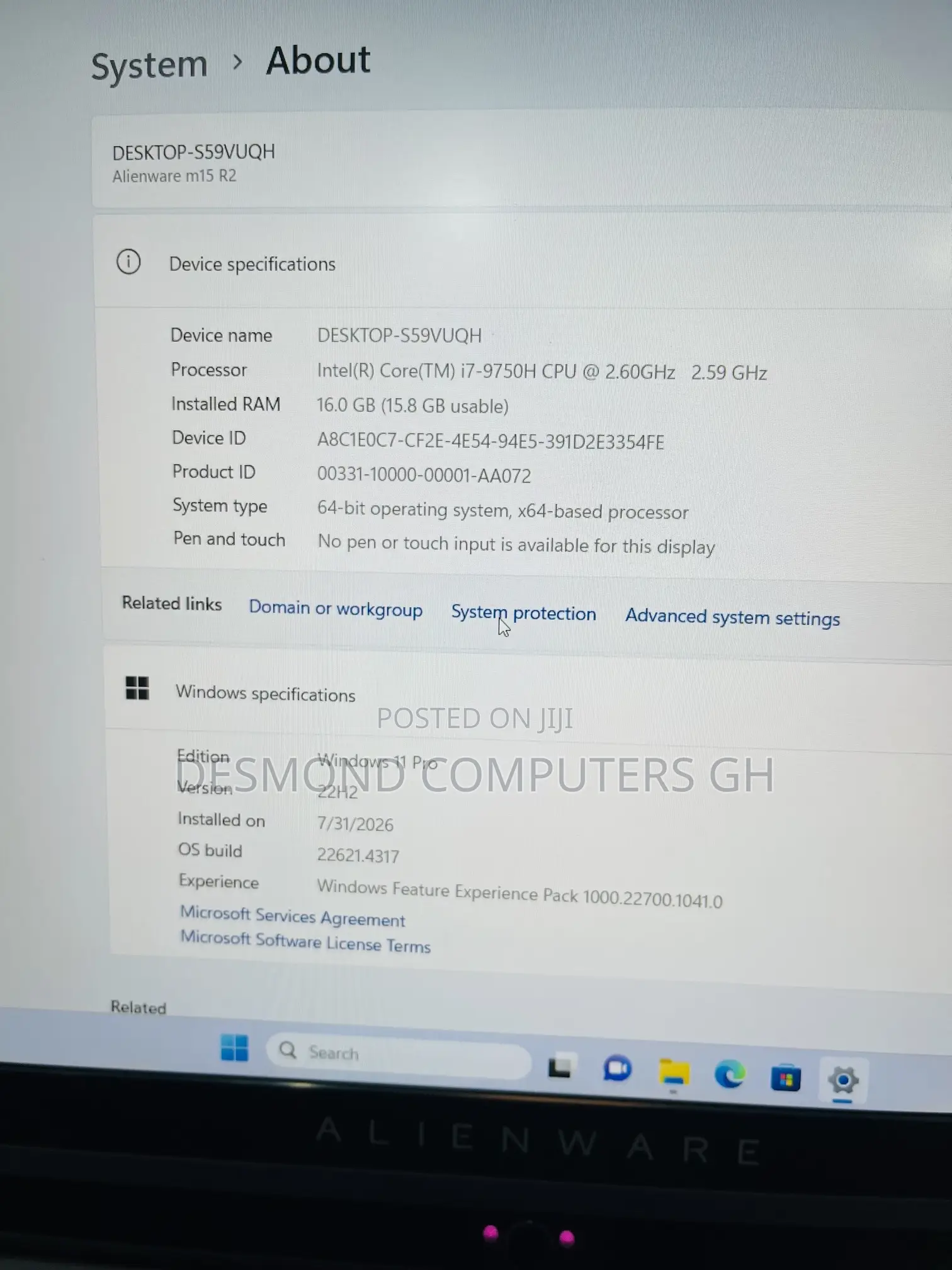 Laptop Alienware M15X R2 16GB Intel Core i7 SSD 512GB