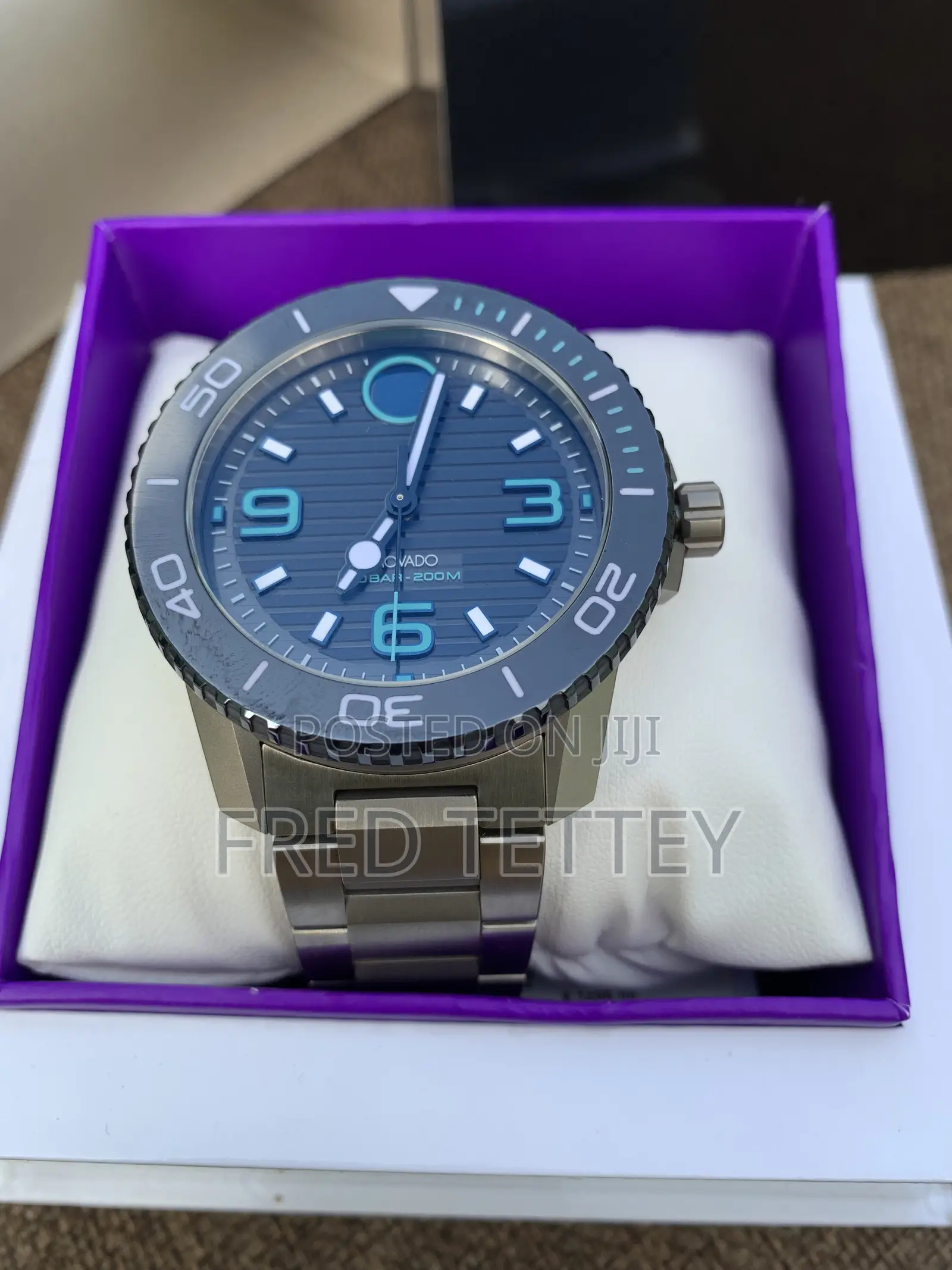 Movado Bold Titanium Quartz Blue Dial 45mm Men's Watch