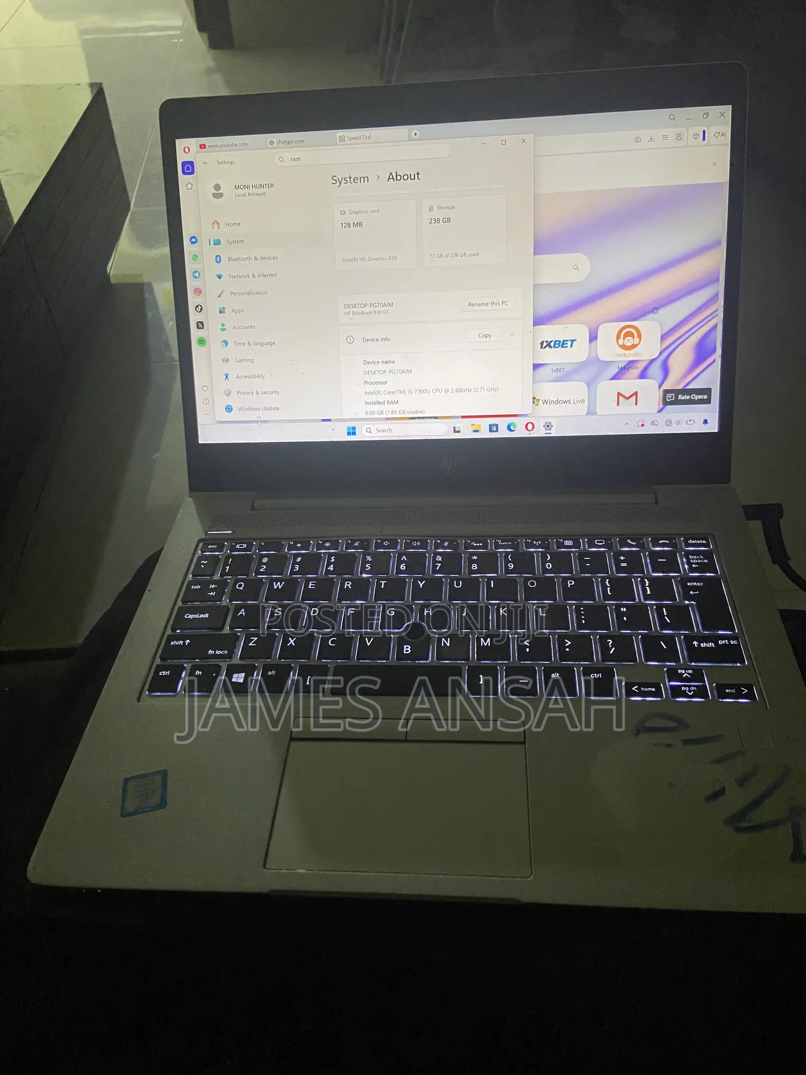 Laptop HP EliteBook 840 G3 8GB Intel Core i5 SSD 256GB