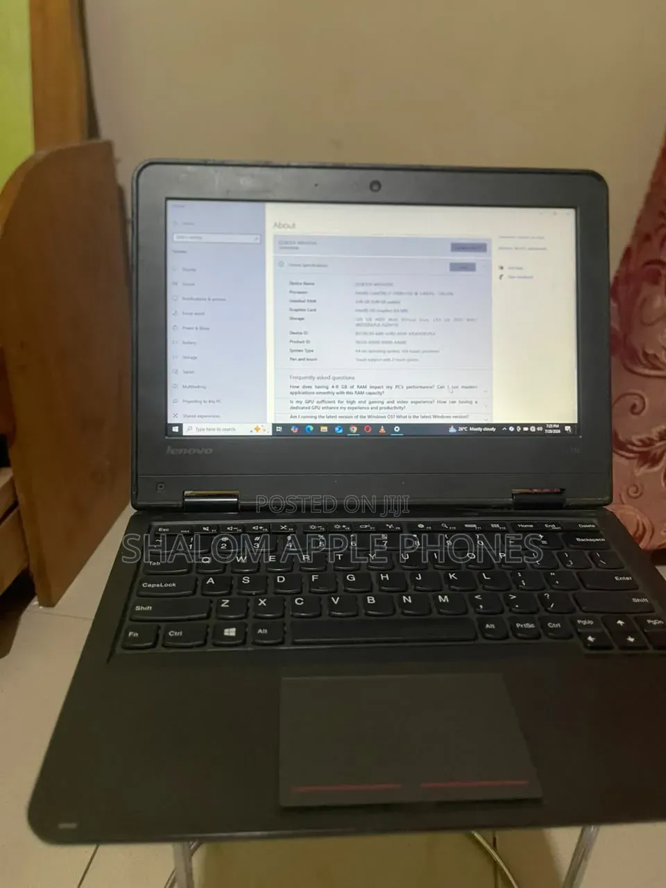 Laptop Lenovo ThinkPad 11e 4GB Intel Core i7 HDD 500GB