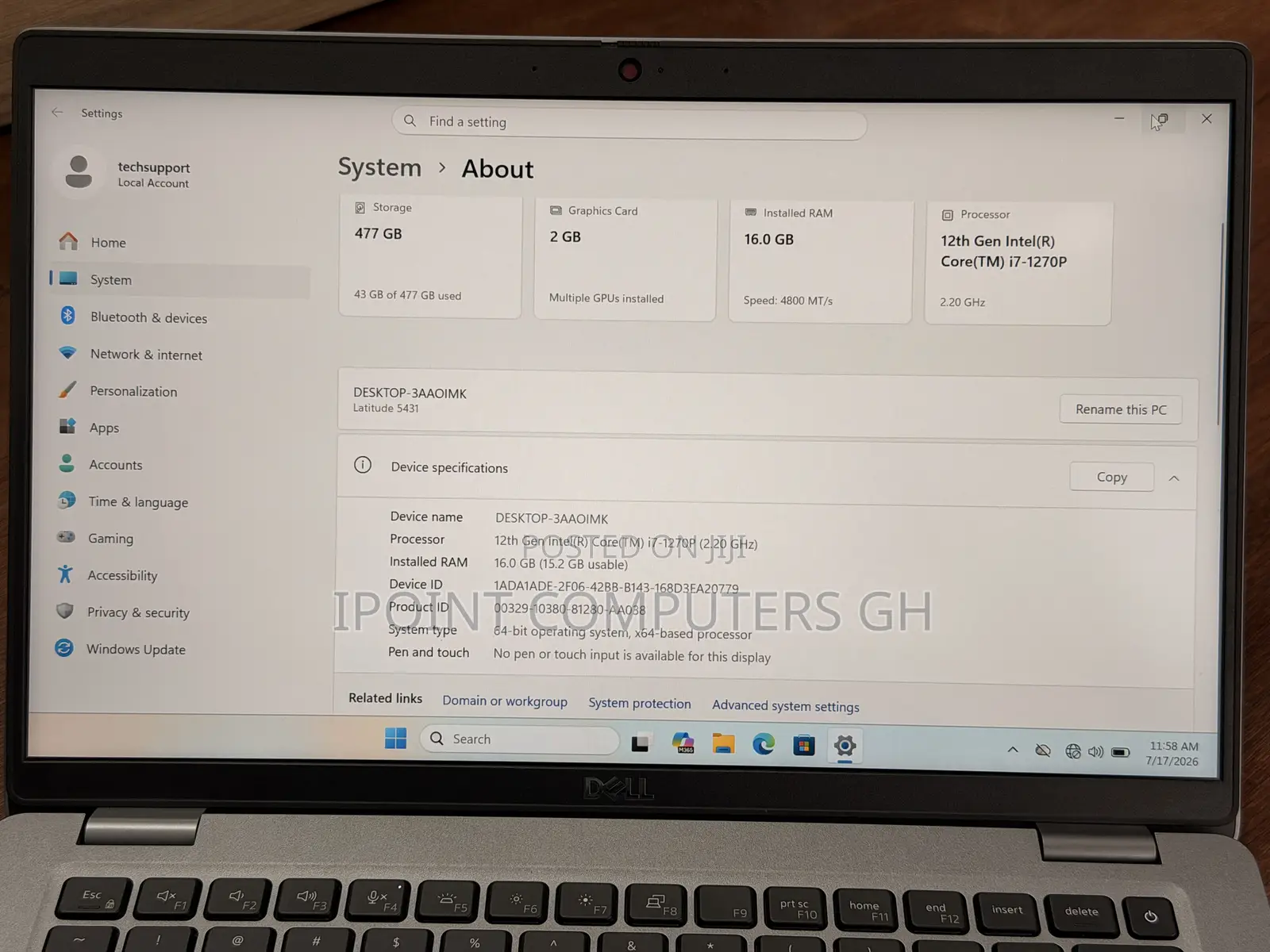Laptop Dell Latitude 5431 16GB Intel Core i7 SSD 512GB