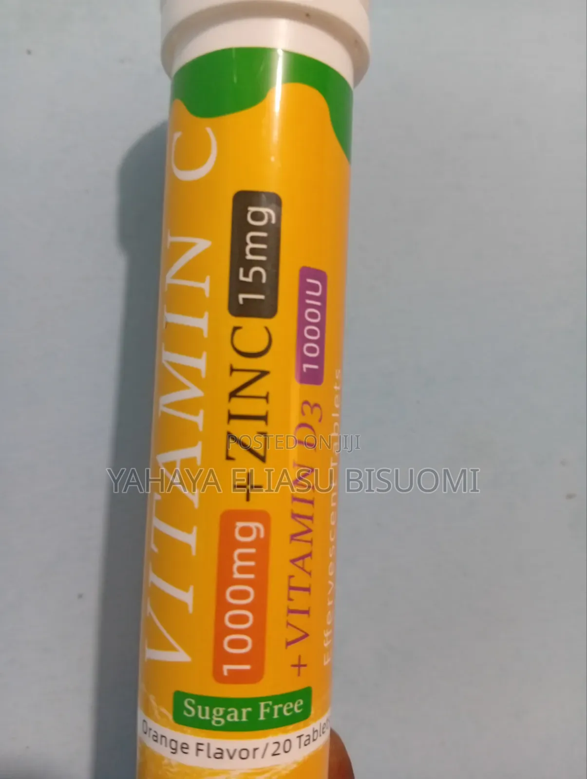 Vitamin C Effervescent 1000mg +Zinc15mg+D31000 Iu.