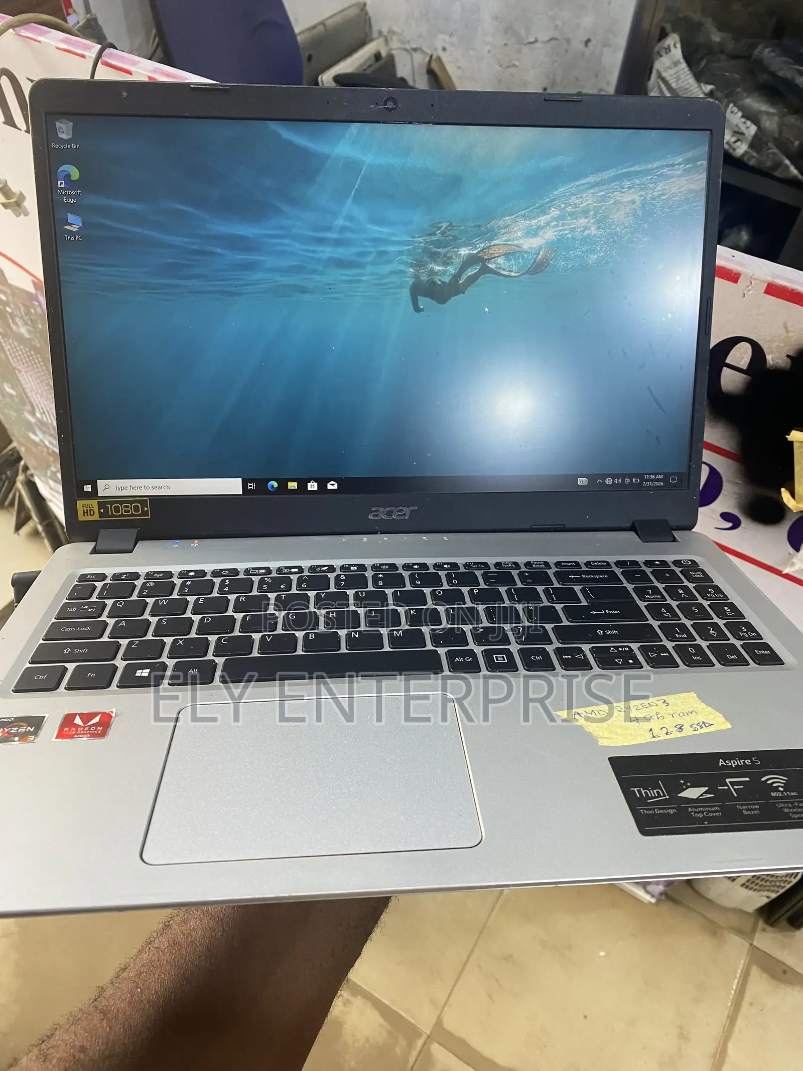 Laptop Acer Aspire 5 4GB AMD Ryzen 3 SSD 128GB