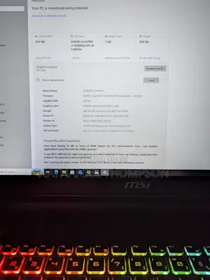 Laptop MSI GT72 Dominator Pro G 16GB Intel Core i7 SSD 512GB