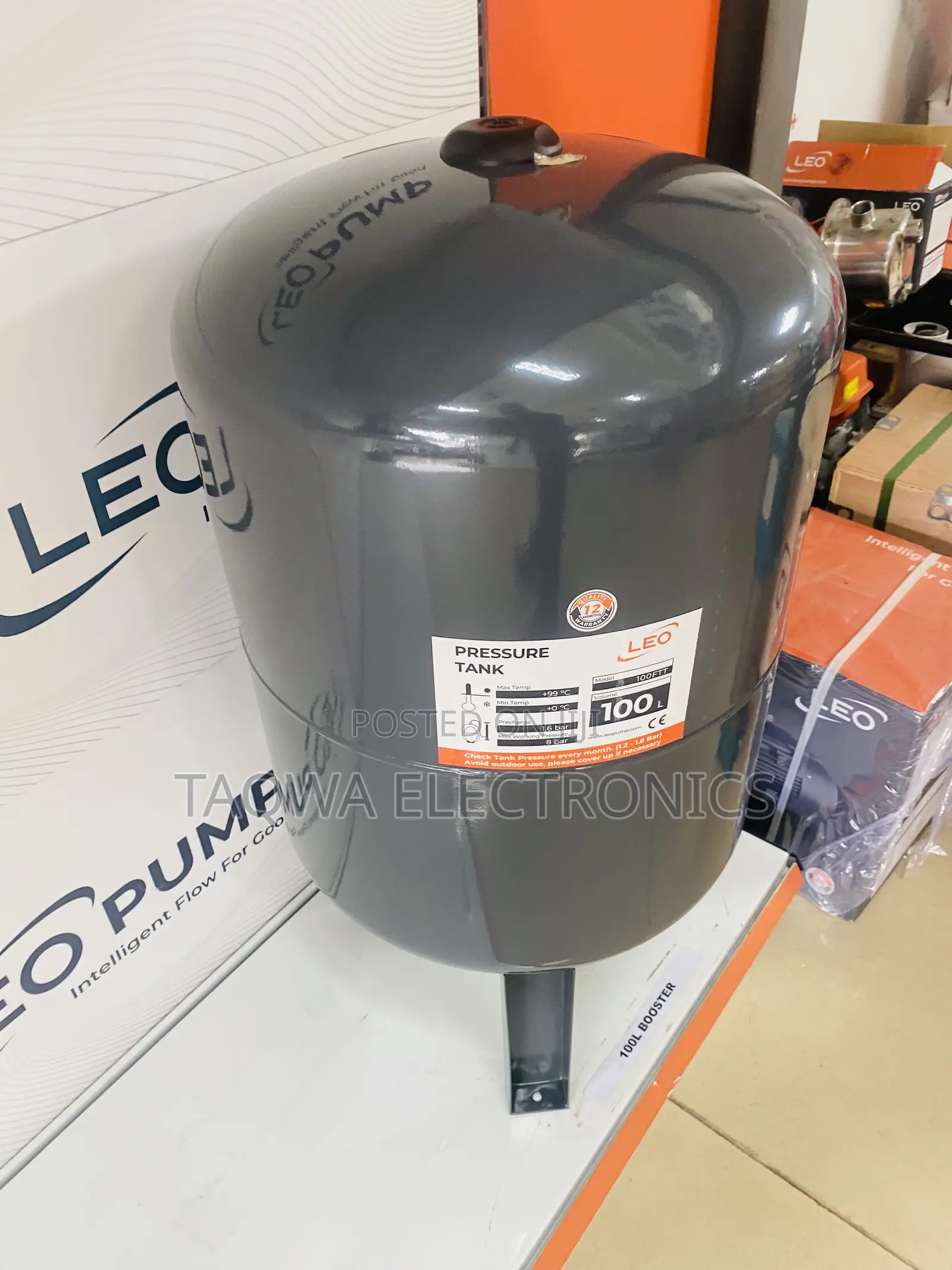 Get the Needed Pressure With Leo 100L Pressure Tank